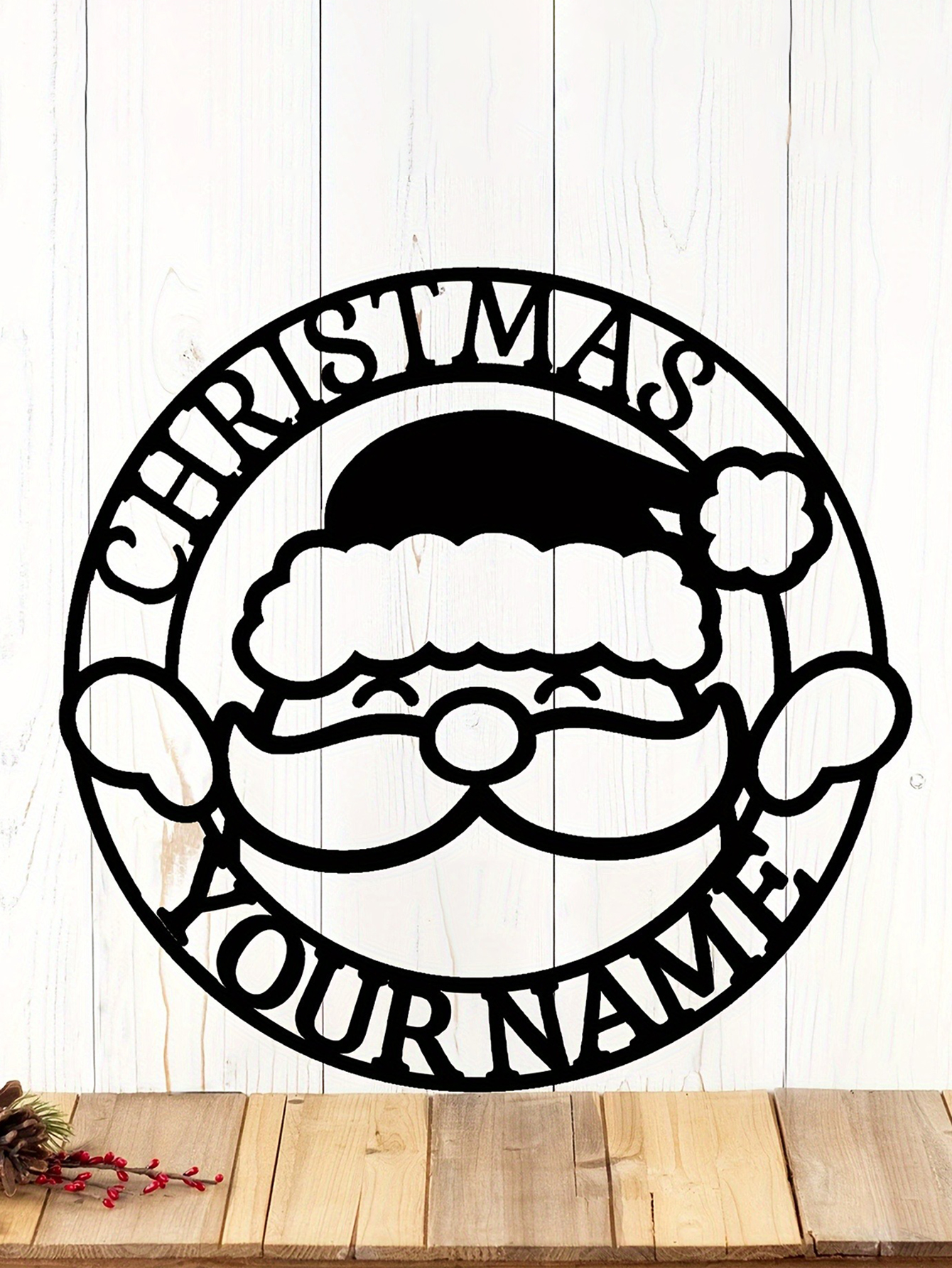 Santa Claus Christmas Wall Decoration Sign